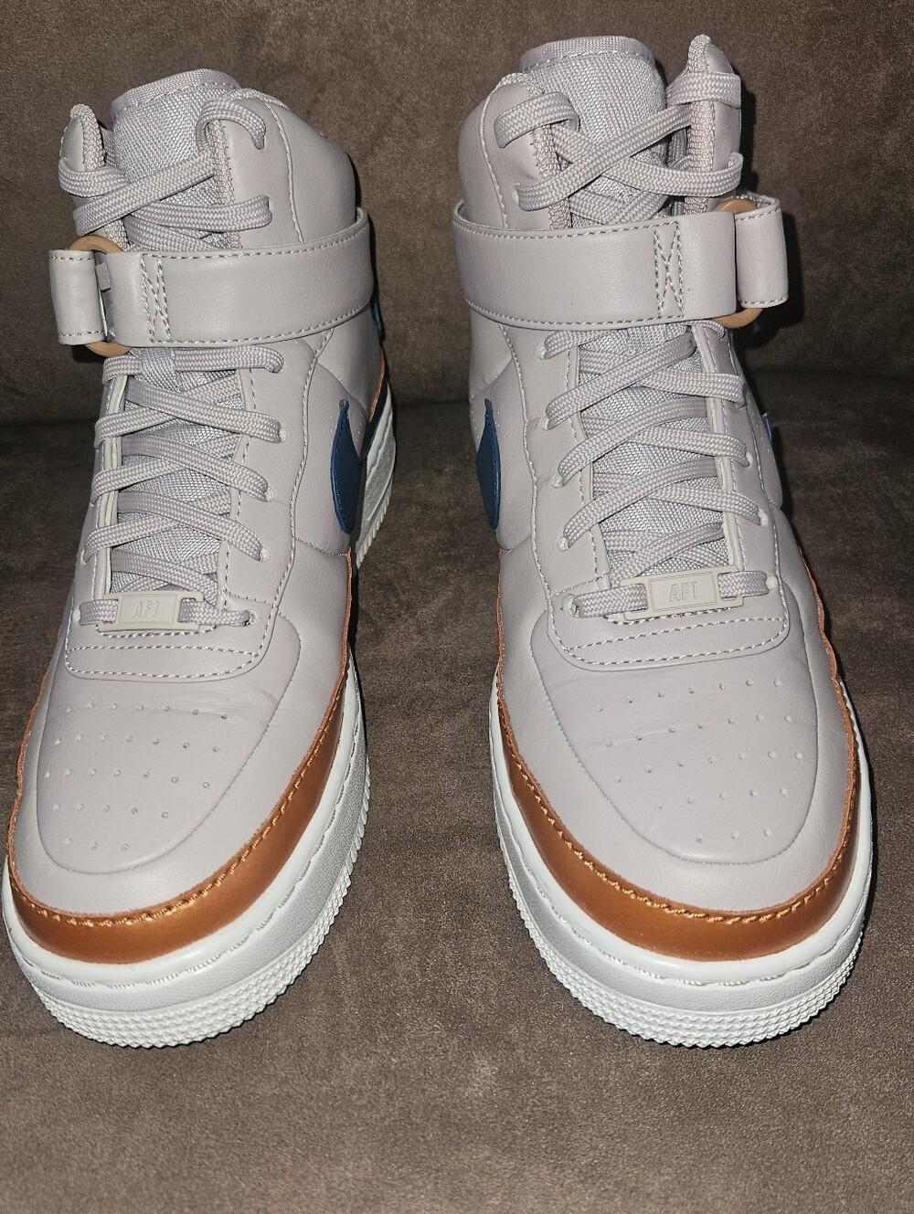 NIKE AIR FORCE 1 Women’s High-Top Sneakers in  Lavender Copper & Blue Sz 9 - Picture 4 of 12